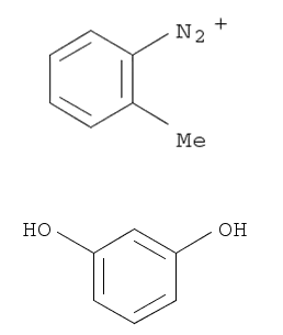 Molecular Structure of 93820-53-2 (Benzenediazonium, 2-methyl-, reaction products with resorcinol)